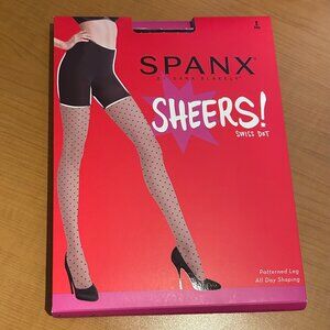 SPANX SHEERS Swiss Dot Size E